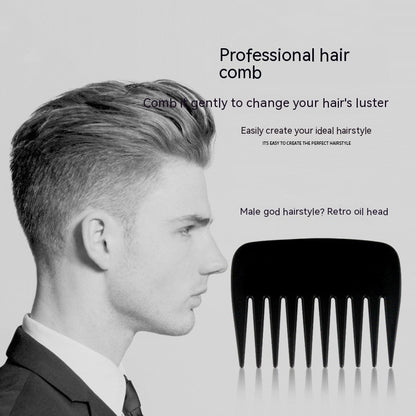 Black Plastic Comb For Men's Barber Care