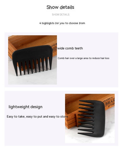 Black Plastic Comb For Men's Barber Care