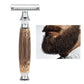 Double Edged Safety Razor with Long Natural Bamboo Handle