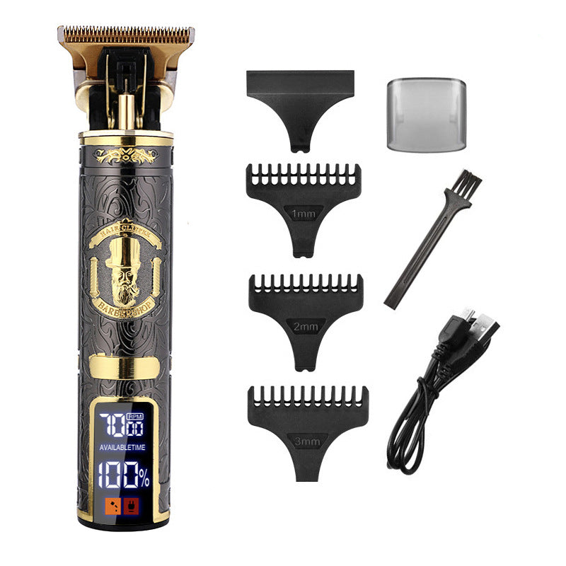 Professional Digital Display Hair Clipper Three-speed Speed Control