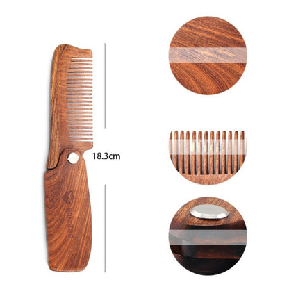 Folding Comb +PU Leather Bag, Hair And Beard Comb