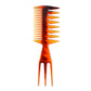 Brosse  Cheveux Dents Largespeigne Double Face,Couleur Ambre, Pour Salon De Coiffure