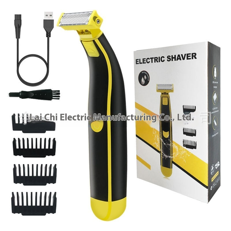 Men's Shaver USB Charging Fully Washable Shaver Leg Hair Facial Electric Shaver