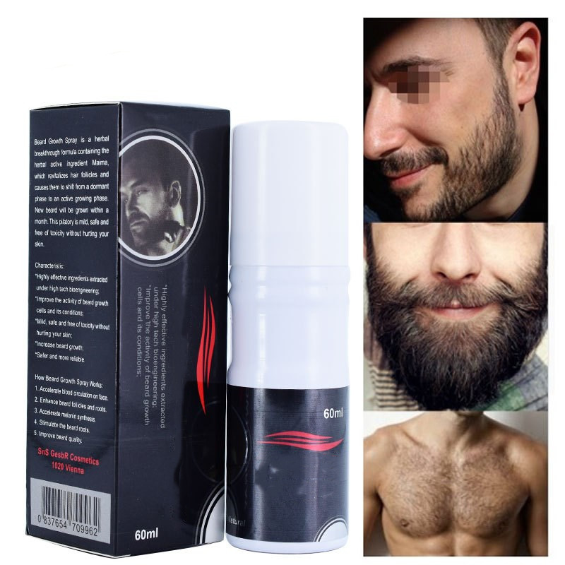 Natural Men Beard Growth Spray Organic Beard Oil Spray