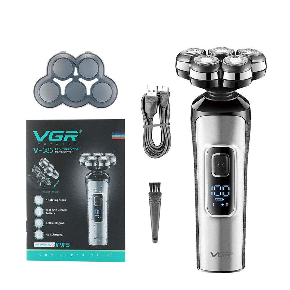 VGR Washed LCD Digital Display New Rechargeable Floating Shaver