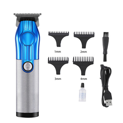 LCD Digital Display USB Charging Retro Oil Head Carving Hair Clipper