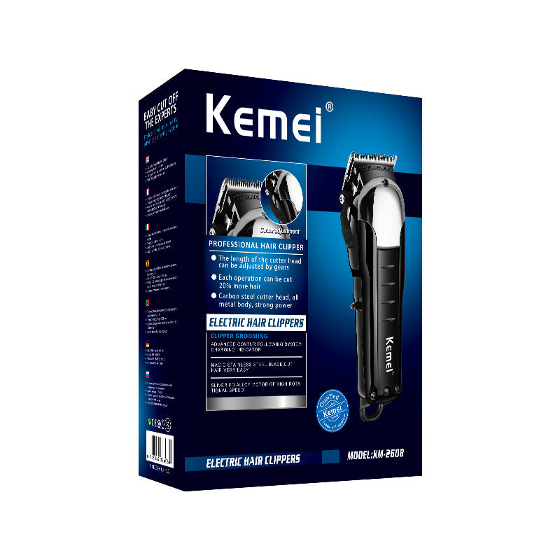 KM-2608 Professional Hair Clipper - Kemei Barber Scissors Rechargeable 9W