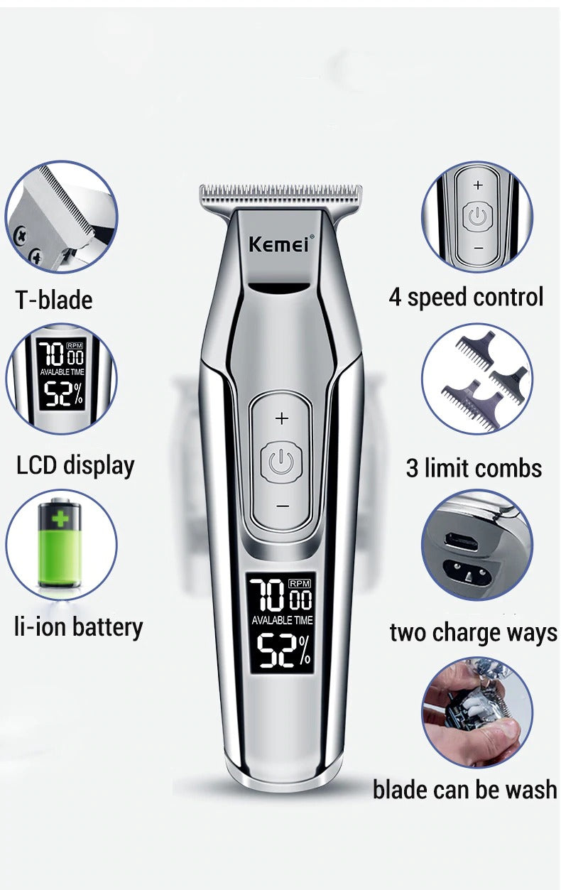 Lithium Battery Upgrade Luxury Version Of Engraving Oil Head Electric Hair Clipper