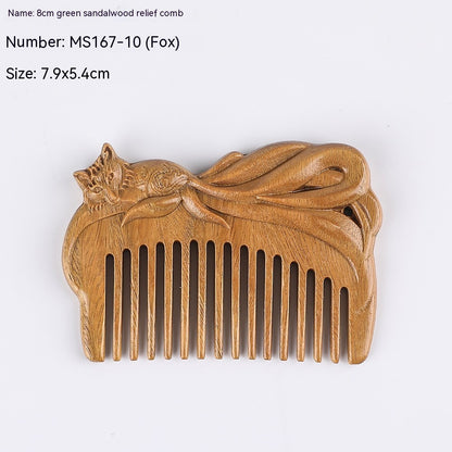 Antique Mini Sandalwood Comb Home