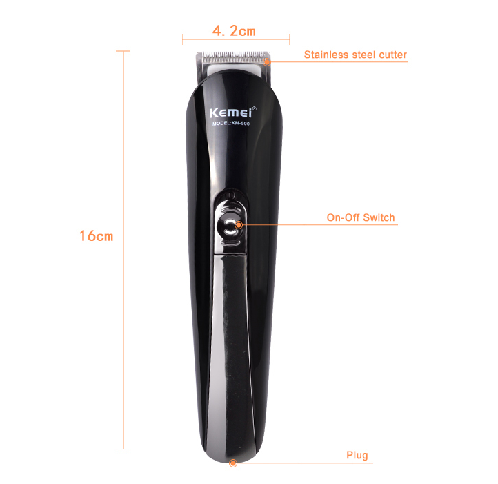 Kemei 6 in 1 Rechargeable Hair Trimmer Titanium Hair Clipper