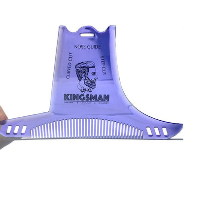 Beard Comb for Men Plastic Grooming Tool Purple Green White 15 to 20 cm Size 17.5 x 10.2 x 0.1