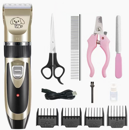 USB Rechargeable Electric Pet Clipper Razor Set Low Noise Pet Hair Trimmer