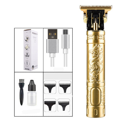 Hair Clipper Oil Head Carved Electric Hair Cutter Household Charging