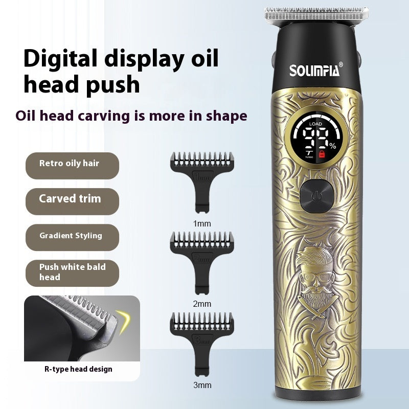 Digital Display Metal Hair Clipper For Hair