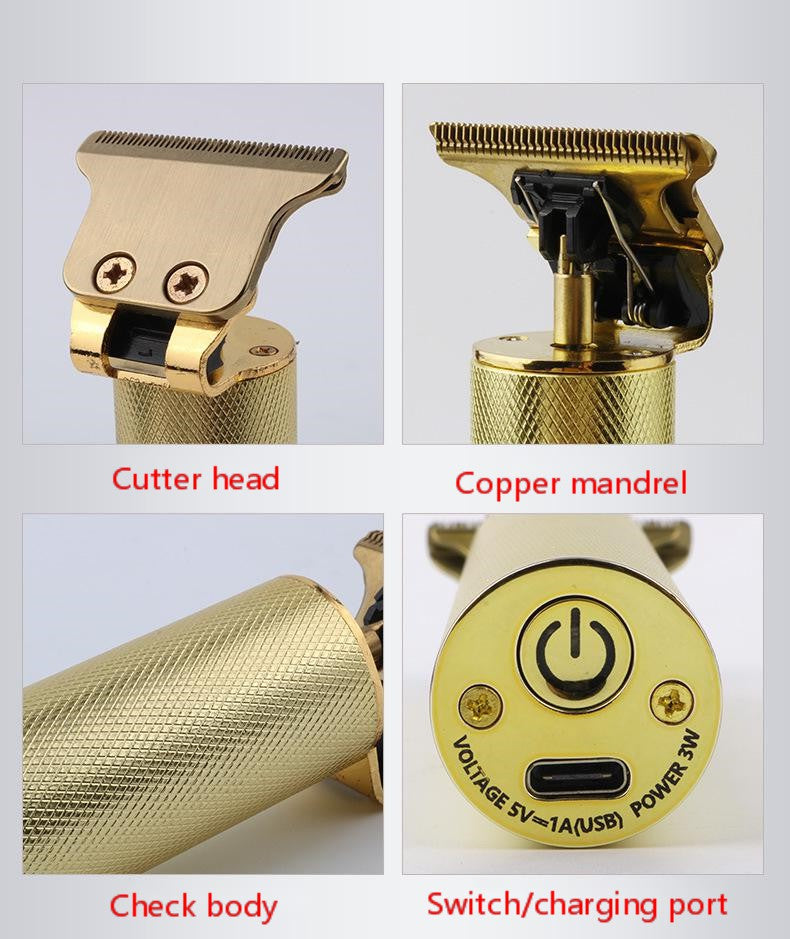 Retro T9 oil head electric clipper rechargeable hair clipper