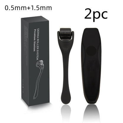 Beard Roller Microneedle Frosted Black Titanium Alloy Needle