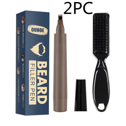 Beard Pencil Filler Beard Filling Pen Kit Barber Pencil With Brush