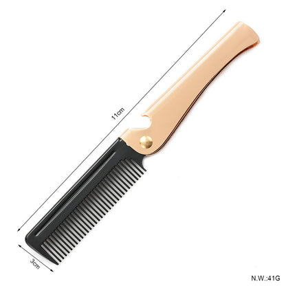 Folding Portable Pocket Men's Oil Hair Comb Folding Comb