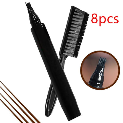 Mustache Pen With Brush  New Four-pronged Beard Pen