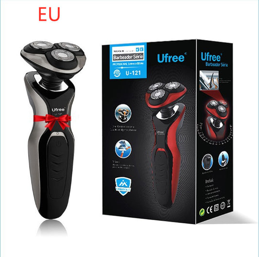 Smart male rechargeable three-blade electric shaver