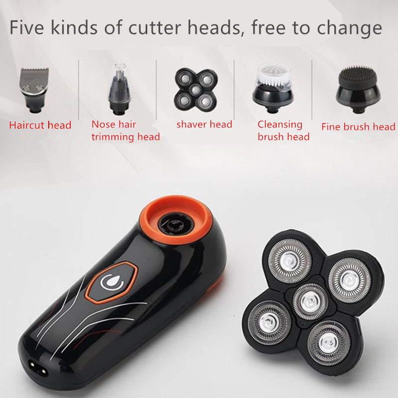 USB5 head blade floating electric shaver