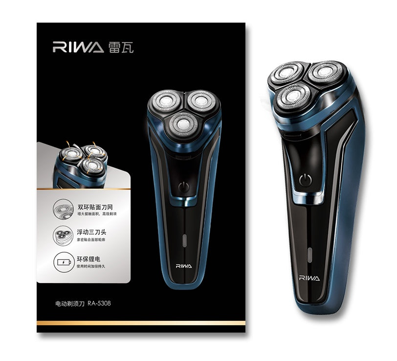 Electric men's three-head shaver