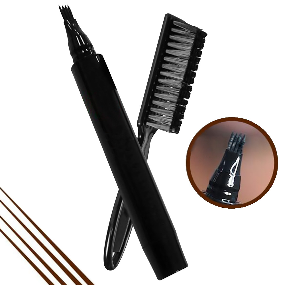 Waterproof Beard Pen Beard Filler Pencil And Brush Beard Enhancer Moustache