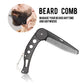 Men's Beard Mini Black Metal Folding Comb