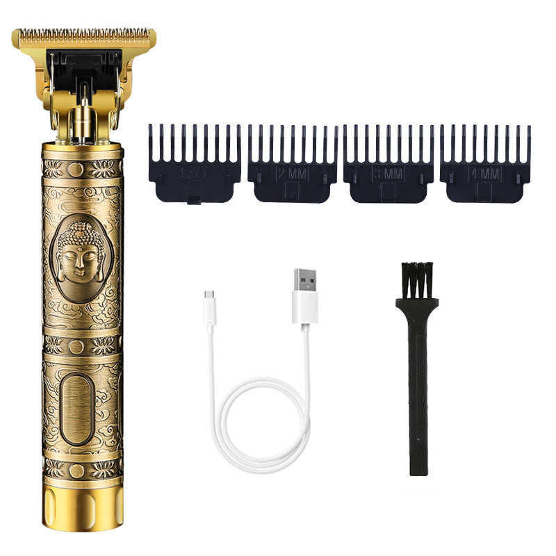 Buddha Head Directly Filled With Dragon And Phoenix Carving Hair Clipper