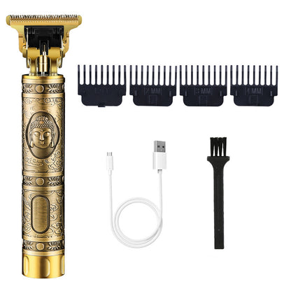 Buddha Head Directly Filled With Dragon And Phoenix Carving Hair Clipper