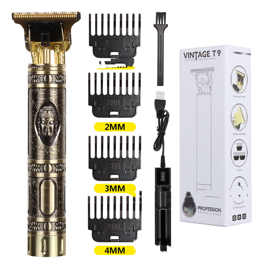 Buddha Head Dragon And Phoenix Hair Clipper Electric Push