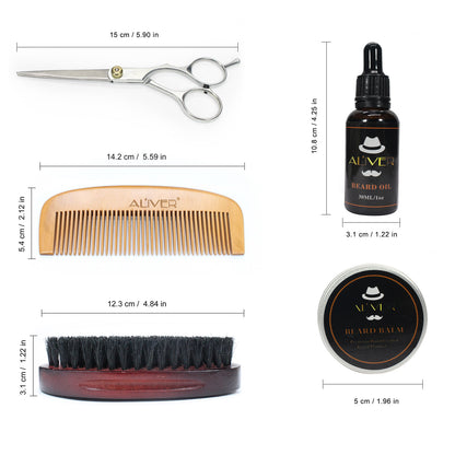 ALIVER men's beard portable styling comb brush cream oil beard water suit