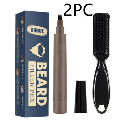 Beard Pencil Filler Beard Filling Pen Kit Barber Pencil With Brush