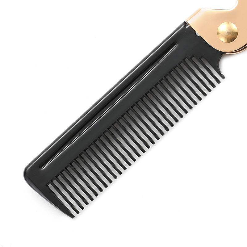 Folding Portable Pocket Men's Oil Hair Comb Folding Comb