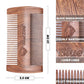 Sandalwood double-sided beard comb