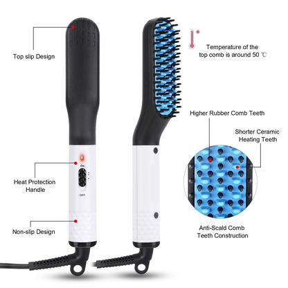 Hair Straightener Electric Iron Hair Brush Quickly Straighten