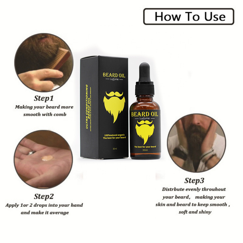 Special Offer Natural Accelerate Facial Hair Grow Beard Oil Men Grooming