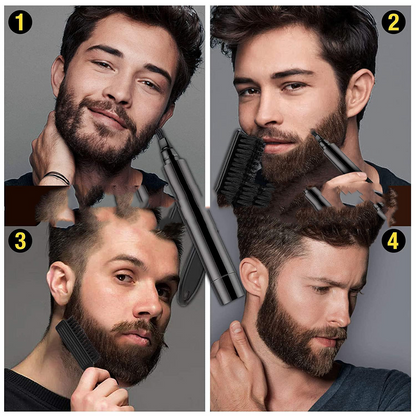 Beard Filling Pen Kit Barber Pencil With Brush Male Tool Hair Eyebrow