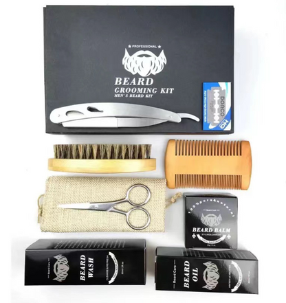 Men's Beard Grooming Kit Beard Roller Cleaning Disinfectant