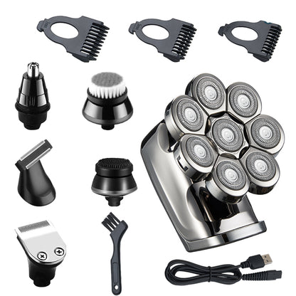 8D Multifunctional Electric Men's Shave Head Tool