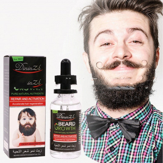 Thick Men's Beard And Sideburns Hair Increasing Oil