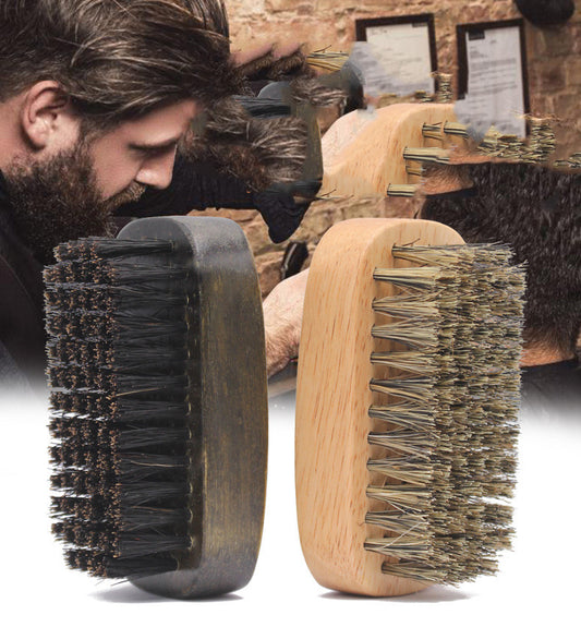Men's Beard Care Boar Mane Rubber Wood