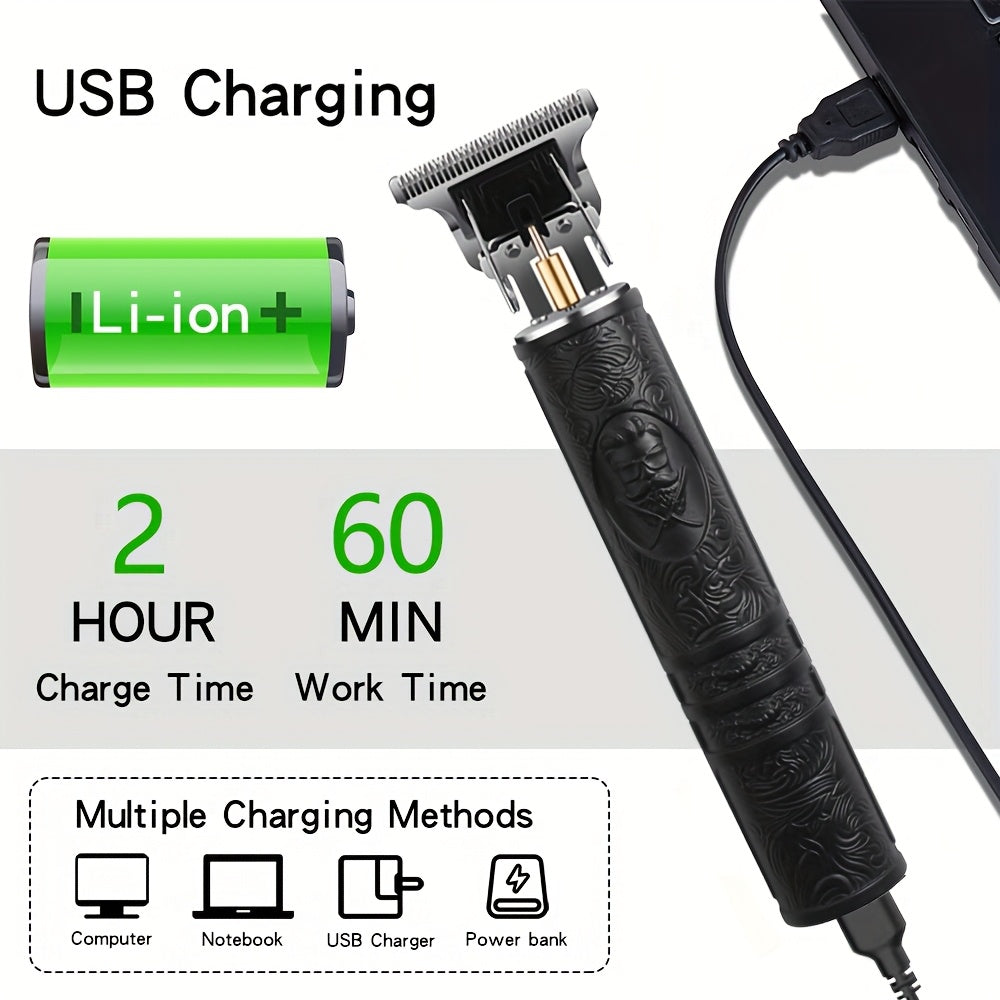 4 Pieces Electric Grooming Kit – Hair Clipper Foil Shaver Beard Trimmer Nose Trimmer