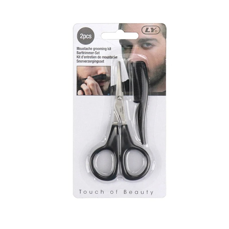 Facial Hair Modification Scissors Suit Plus Small Comb