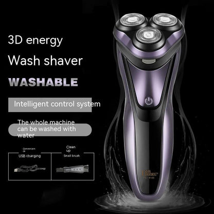 Electric Men's Shaver Fully Washable Car USB Rechargeable Shaver