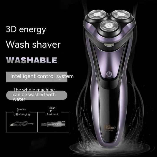 Electric Men's Shaver Fully Washable Car USB Rechargeable Shaver