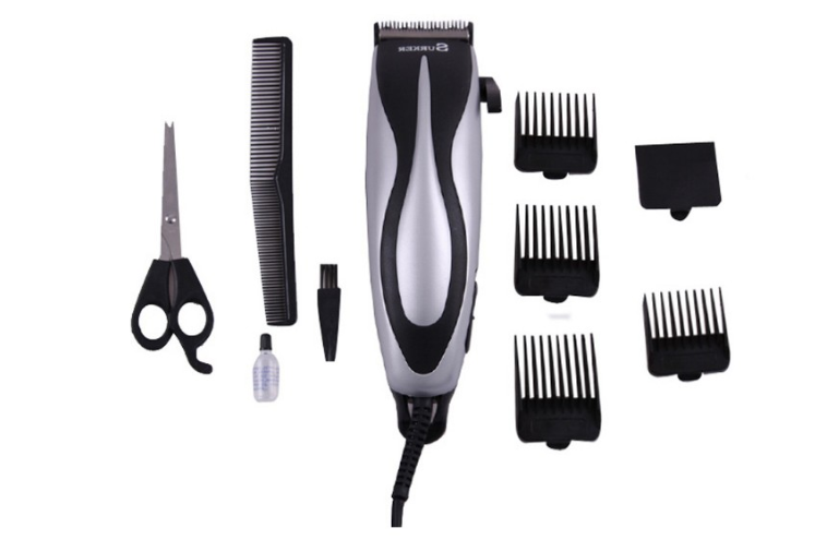 Adult children with wire hair clipper