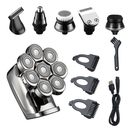 8D Multifunctional Electric Men's Shave Head Tool