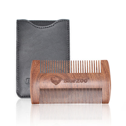 Sandalwood double-sided beard comb