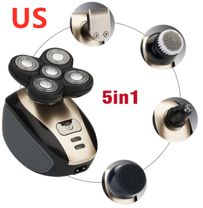 5 in 1 USB Rechargeable Men Washable Five Floating Heads Shavers